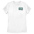 thumbnail image 1 of Women's Squid Game 456 Patch Graphic Tee White Small, 1 of 4