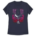 thumbnail image 1 of Women's Squid Game Front Man Icons Graphic Tee Navy Blue Medium, 1 of 4
