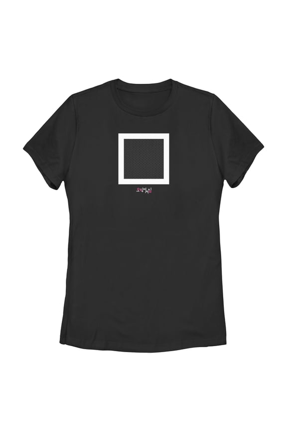 Women's Squid Game Square Symbol Graphic Tee Black 2X Large