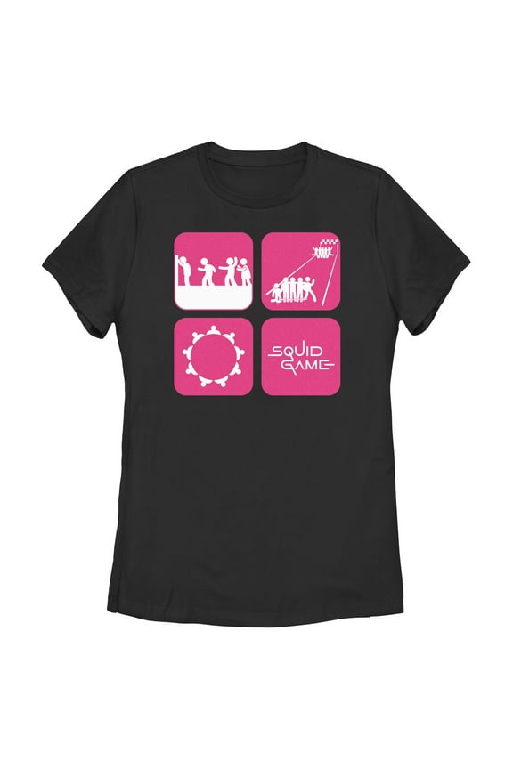Women's Squid Game Survival Icons Graphic T-Shirt