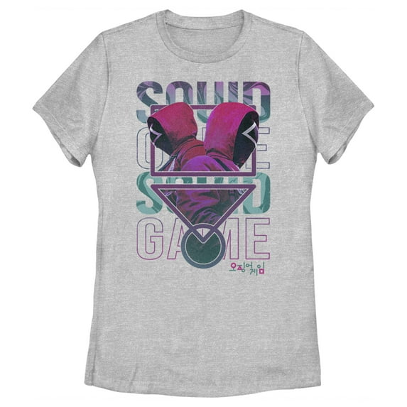 Women's Squid Game Symbols Graphic Tee Athletic Heather Small