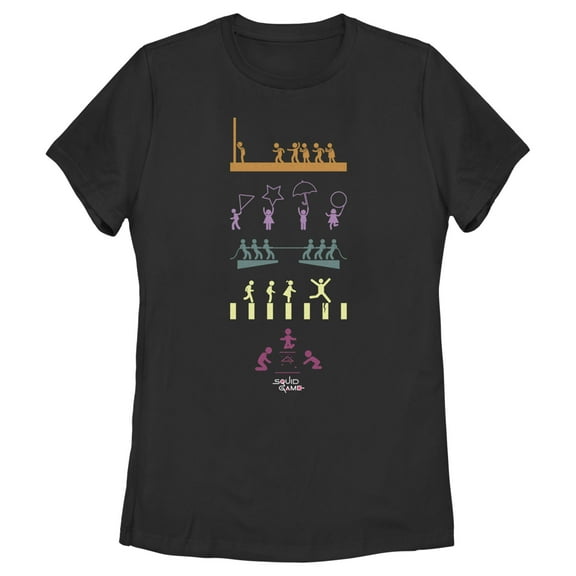 Women's Squid Game The Games Graphic Tee Black Small