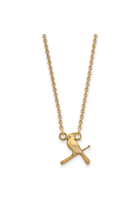 Women's St. Louis Cardinals 18'' 10k Yellow Gold Small Team Logo Pendant Necklace