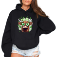 thumbnail image 1 of Women's St Patrick Day Heart Clover Highland Cow Graphic Breathable Hoodie Casual Hooded long-sleeved Black S-2XL, 1 of 7