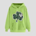 thumbnail image 1 of Women's St Patrick'S Day Loose Sweatshirt Pullover Clover Print Casual Irish Pullover Tops Green XXL, 1 of 4
