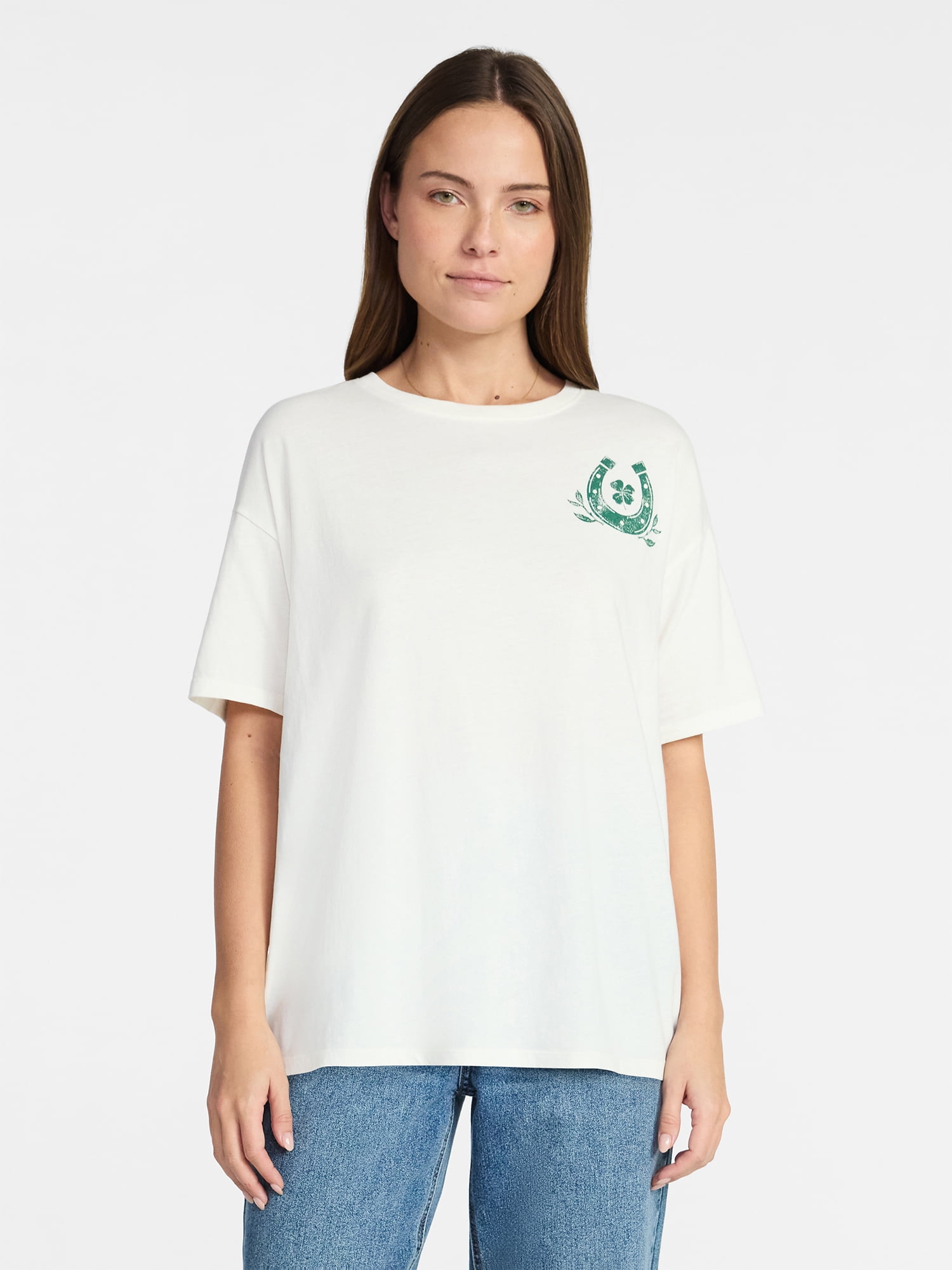Saint Patrick's Day Women's Howdy Go Lucky Graphic Tee from Way to Celebrate, Sizes S-XXXL