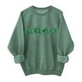 thumbnail image 1 of Women's St Patrick's Day Loose Sweatshirt pullover Clover Print Casual Irish Pullover tops, 1 of 6