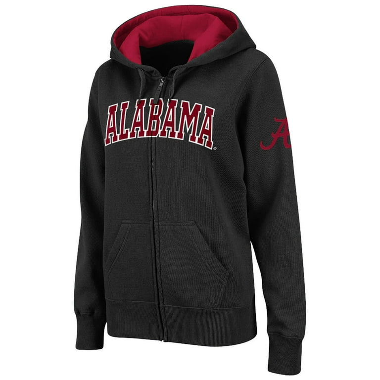 Alabama Crimson Tide Stadium Athletic Women's Arched Name Full-Zip Hoodie - Black, Size: Medium