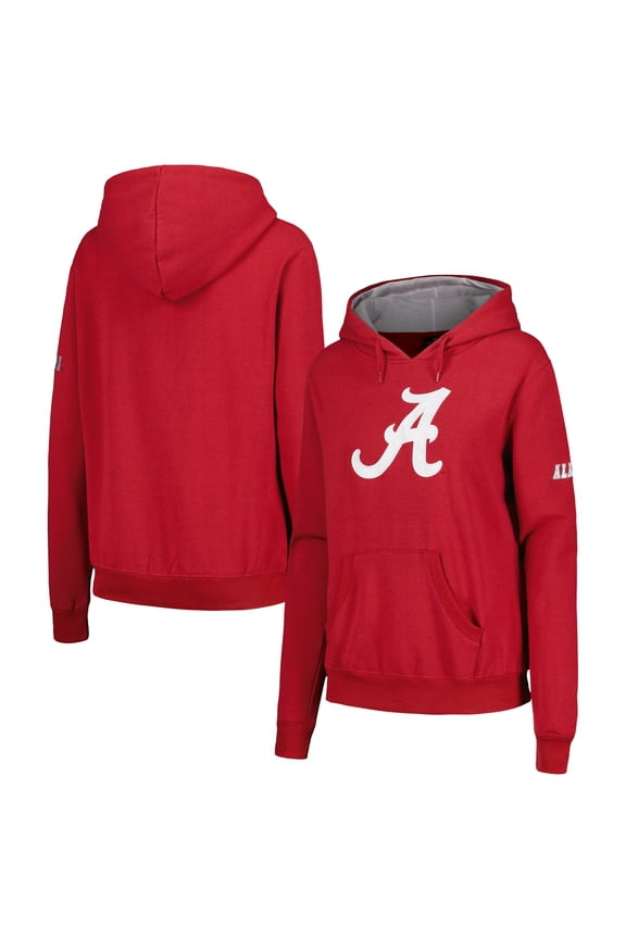 Women's Stadium Athletic Crimson Alabama Crimson Tide Big Logo Pullover Hoodie