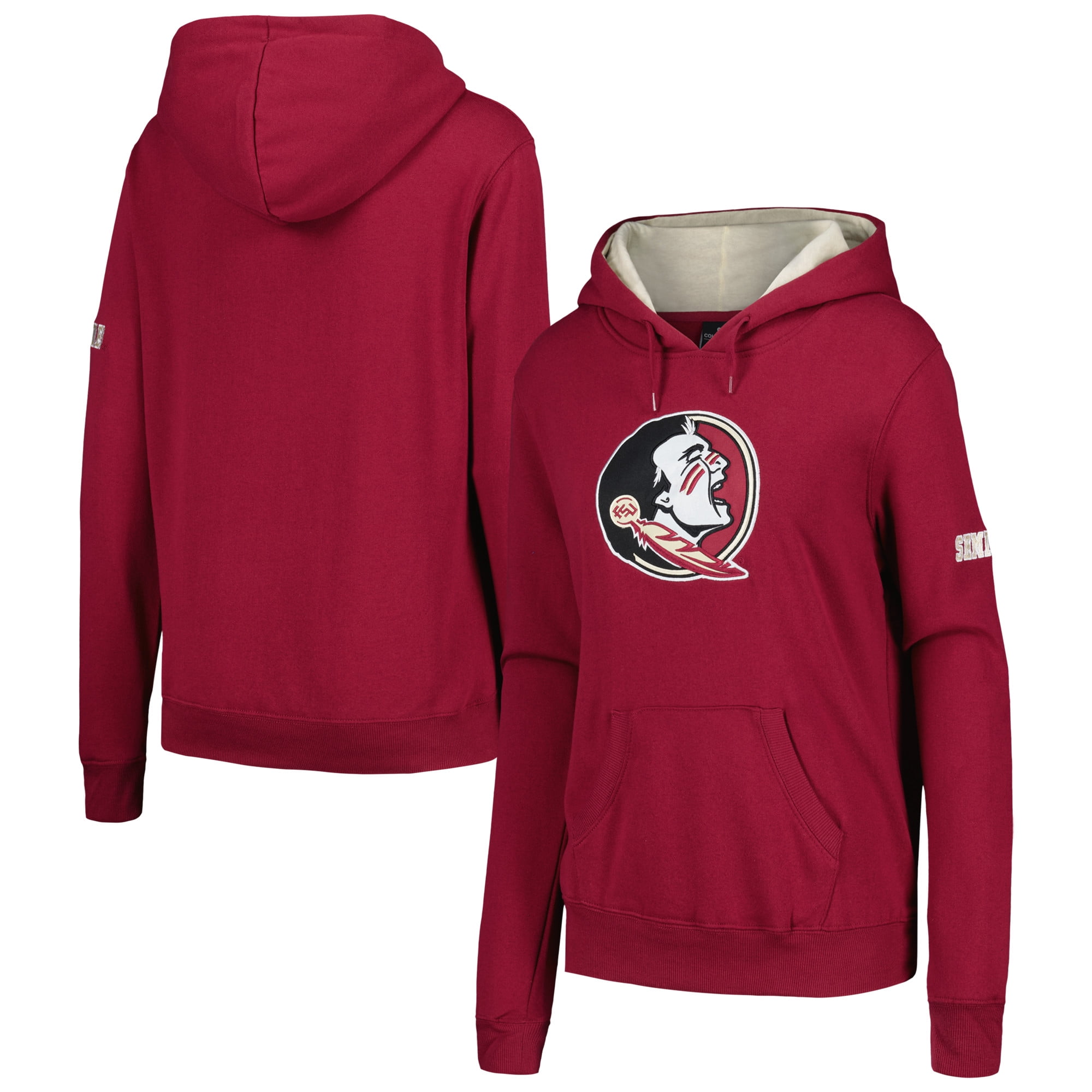Colosseum Athletics Women's Garnet Florida State Seminoles Hoodie, Big ...