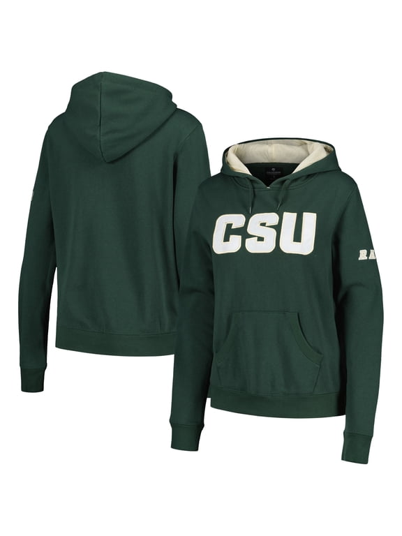 Women's Stadium Athletic Green Colorado State Rams Big Logo Pullover Hoodie