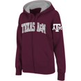 thumbnail image 1 of Women's Stadium Athletic Maroon Texas A&M Aggies Arched Name Full-Zip Hoodie, 1 of 3