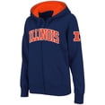thumbnail image 1 of Women's Stadium Athletic Navy Illinois Fighting Illini Arched Name Full-Zip Hoodie, 1 of 1