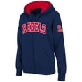 thumbnail image 1 of Women's Stadium Athletic Navy Ole Miss Rebels Arched Name Full-Zip Hoodie, 1 of 1