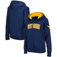 thumbnail image 1 of Women's Stadium Athletic Navy West Virginia Mountaineers Arched Name Full-Zip Hoodie, 1 of 3