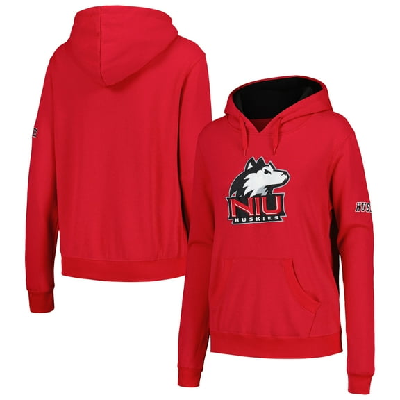Women's Stadium Athletic Red Northern Illinois Huskies Big Logo Pullover Hoodie