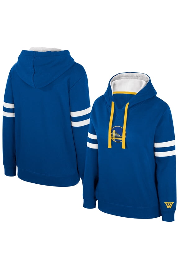 Women's Stadium Essentials Royal Golden State Warriors Road Game Pullover Hoodie