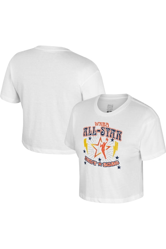 Women's Stadium Essentials White 2025 WNBA All-Star Game The Road Cropped T-Shirt