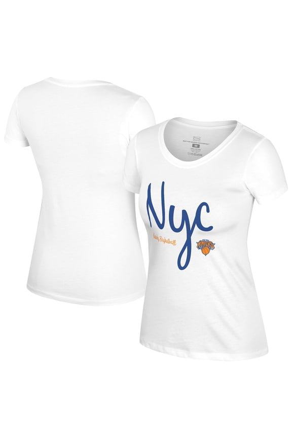 Women's Stadium Essentials White New York Knicks Third Quarter T-Shirt