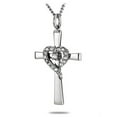 thumbnail image 1 of Women's Stainless Cross with Crystal Heart-Isaiah 46:4 by Shields of Strength, 1 of 4