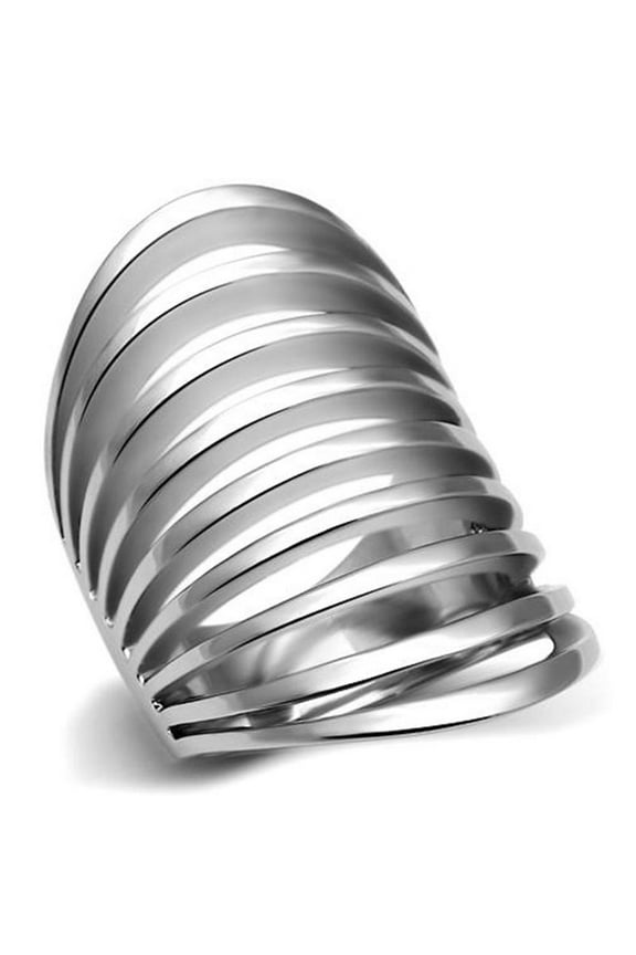 Women's Stainless Steel 316 High Polished 33mm Wide Fashion Ring Size 10