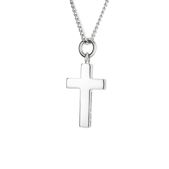 Women's Stainless Steel Always Cross Necklace -Matthew 28:20 by Shields of Strength