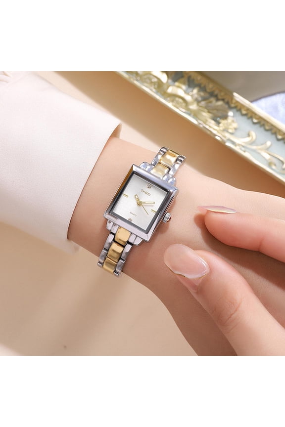 Women's Stainless Steel Dress Watch, Elegant Waterproof Quartz Fashion Bracelet Watch with Precise Timekeeping for Office, Parties, Date Nights and Sophisticated Daily Styling