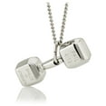 thumbnail image 1 of Women's Stainless Steel Dumbbell Necklace- Phil 4:13 by Shields of Strength, 1 of 4