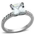 thumbnail image 1 of Women's Stainless Steel Engagement Ring with AAA Grade CZ in Clear- Size 5, 1 of 5