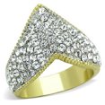 thumbnail image 1 of Women's Stainless Steel Engagement Ring with Round Top Grade Crystal - Size 9, 1 of 4