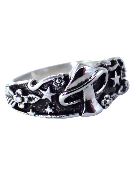 Women's Stainless Steel Fantasy Fairy Mushroom Ring