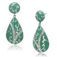 thumbnail image 1 of Women's Stainless Steel High polished Top Grade Crystal Clear Earrings, 1 of 2