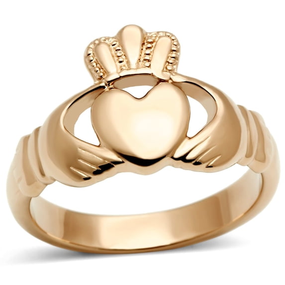 Women's Stainless Steel IP Rose Gold 4.00(g) Engagement Ring