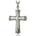 thumbnail image 1 of Women's Stainless Steel Reflection Cross Necklace-John 19:30 by Shields of Strength, 1 of 4