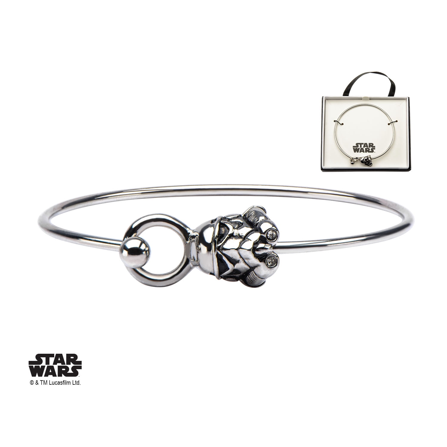 Women's Stainless Steel Star Wars Stormtrooper Bangle Bracelet