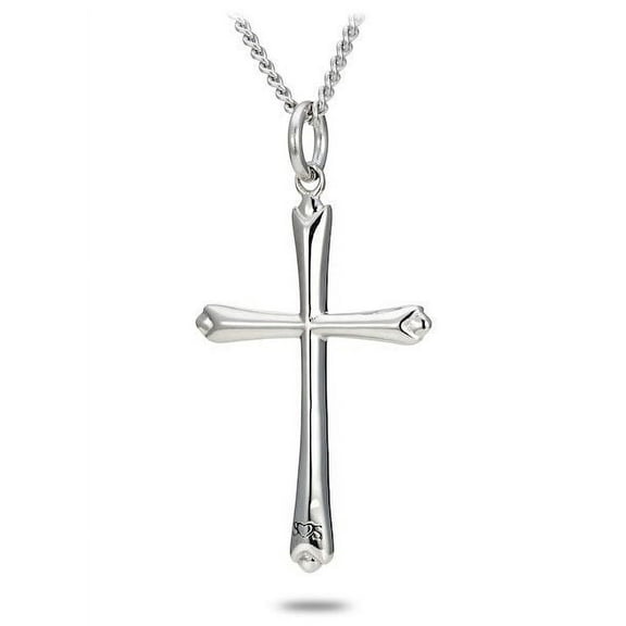 Women's Stainless Steel Thin Cross Necklace-John 19:30 by Shields of Strength