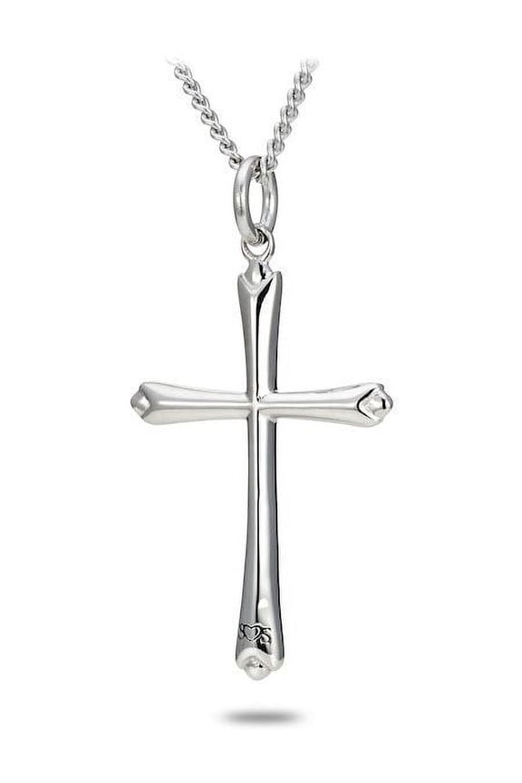 Women's Stainless Steel Thin Cross Necklace-John 19:30 by Shields of Strength