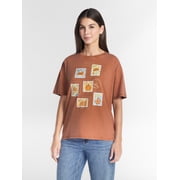 Women's Stamps of Autumn Graphic Seasonal Fall Tee, from Positivitees, Sizes S-4X