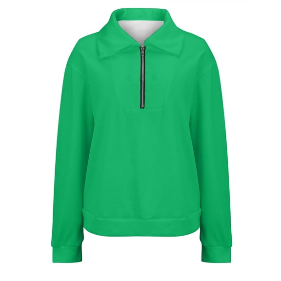 Women's Stand Collar Half Zip Sleeveless Fleece Sweatshirt, Lightweight Breathable Pullover for Daily Comfort, Lounge at Home, Gym Sessions, Casual Outings, and Easy Layering in All Seasons Green S