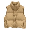 thumbnail image 1 of Women's Stand Up Collar Sleeveless Casual Jacket With Pockets For Everyday Layering And Outdoor Style, 1 of 4