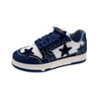 thumbnail image 1 of Women's Star Canvas Sneakers, Colorblock Lace-Up Casual Low-Top Shoes, 1 of 5