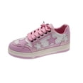thumbnail image 1 of Women's Star Canvas Sneakers, Colorblock Lace-Up Casual Low-Top Shoes, 1 of 4