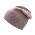 thumbnail image 1 of Women's Star Rhinestones Knit Soft Beanie Korean Fashion Hip-hop Men's Cap Y2K Casual Harajuku Warm Hats, 1 of 4