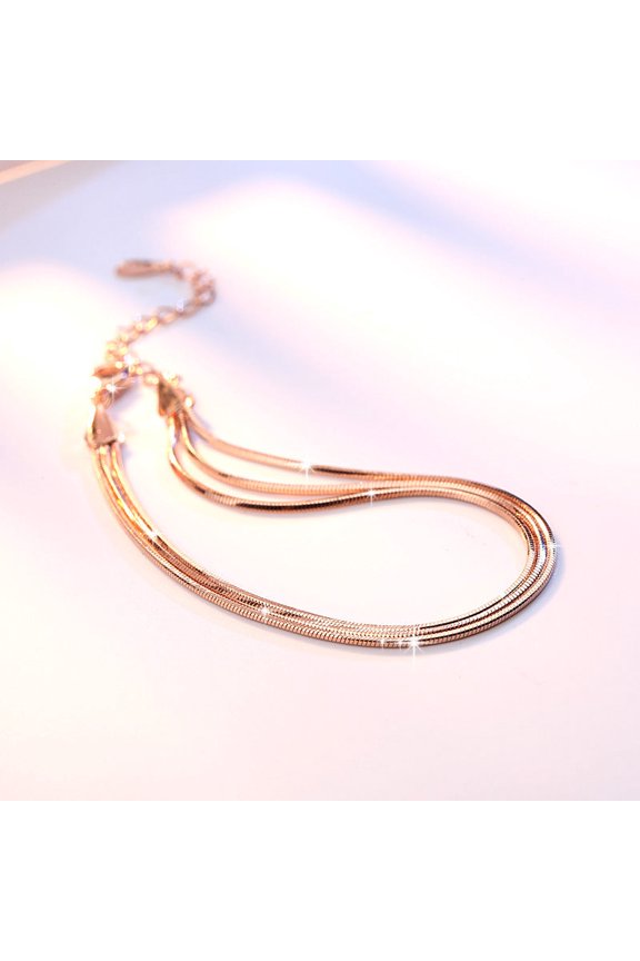 Women's Star-Shaped Copper Bracelet, Silver Plated, Octagonal Snake Bone Design, National Style, Radiation Protection