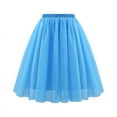 thumbnail image 1 of Women's Star Spring/Summer High Waist Puff Skirt Cake Half Length Skirt Mesh Yarn Skirt Sky Blue S, 1 of 2