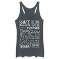 thumbnail image 1 of Women's Star Trek 5-Year Mission Text  Racerback Tank Top Navy Blue Heather X Large, 1 of 4