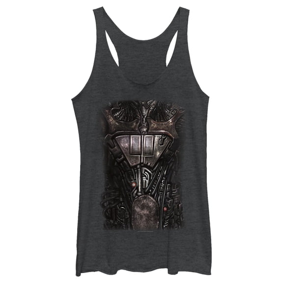 Women's Star Trek: The Next Generation Borg Armor Racerback Tank Top Black Heather Small