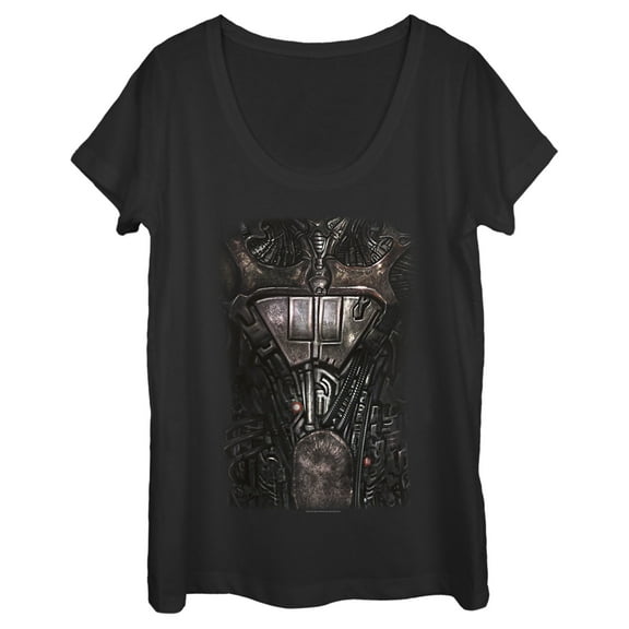 Women's Star Trek: The Next Generation Borg Armor  Scoop Neck Black Large