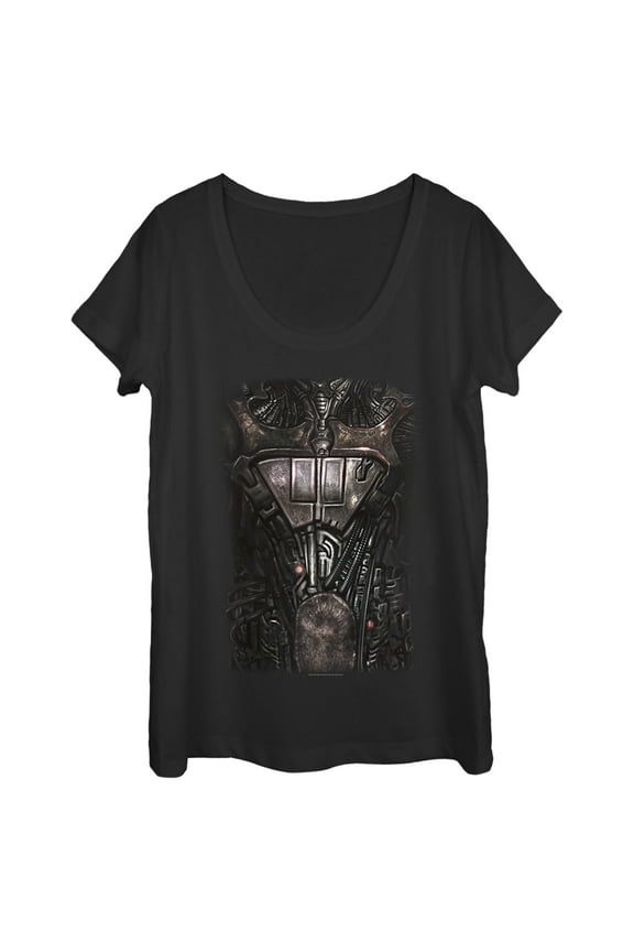 Women's Star Trek: The Next Generation Borg Armor Scoop Neck Black Medium