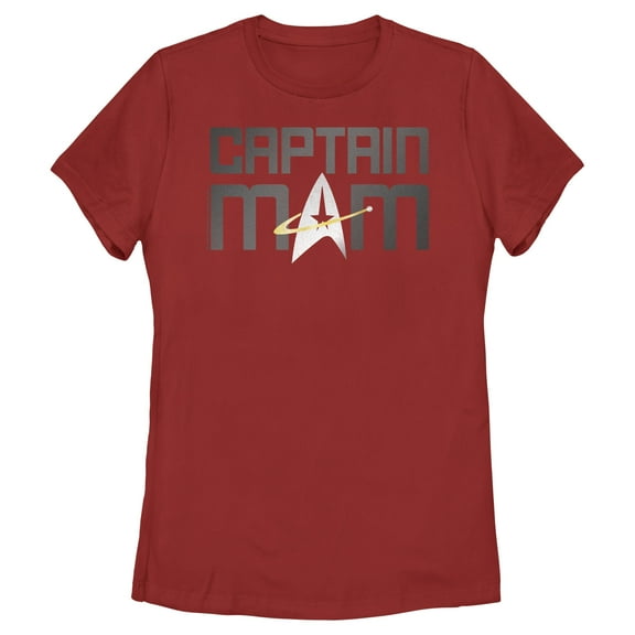 Women's Star Trek: The Next Generation Captain Mom  Graphic Tee Red Large